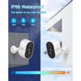 thumbnail image 4 of AMSEEN Wireless Outdoor Security Camera with Spotlight, Waterproof 2K PIR Detection, 2.4Ghz Wi-Fi, Rechargeable Battery Powered Home Surveillance Camera with Color, Night Vision, 2-Way Audio, White, 4 of 7