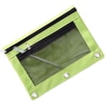 thumbnail image 1 of 4pcs Double Zipper 2 Pocket Pencil Pouch, Zipper Binder Pencil Pouch with Rivet Reinforcement Holes 3 Rings(Green), 1 of 5