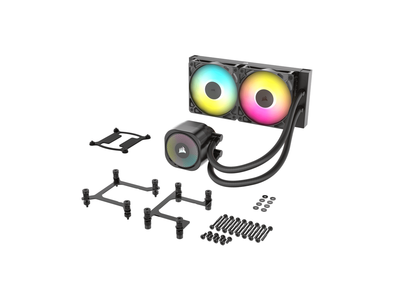 CORSAIR NAUTILUS 240 RS ARGB Liquid CPU Cooler – RS120 ARGB Fans – Fits Intel® LGA 1851,  AMD® AM5/AM4 – Simple Daisy-Chain Connections - Direct Motherboard Connection