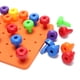 thumbnail image 3 of Juguetes educativos para niños de 5 a 7 años, juego de tablero de clavijas de 30 piezas, juguete de motricidad fina de terapia Montessori para niños pequeños, tablero de clavijas de poliéster,, 3 of 7