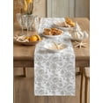 thumbnail image 3 of Beige Floral Table Runner 72 Inches Long, Abstract Art Flowers Traditional Cotton Linen Table Runners Dresser Scarves, Decorative Fabric Tabletop Scarf Furniture Cover for Home Dinner Party 13"x72", 3 of 9