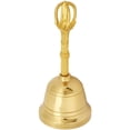 thumbnail image 4 of Hand Bell Retro-Popular Pure Brass Hand Bell Buddhist Bell Feng Shui Taoist Instrument 4.5 Inch Rattle, 4 of 7