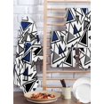 thumbnail image 2 of Navy Blue Black Geometric Kitchen Dish Towels for Drying Dishes Set of 2, Abstract Art Modern Line Waffle Weave Microfiber Hand Tea Bathroom Towels Quick Dry & Absorbent Towel 15.7x23.6, 2 of 7