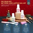 thumbnail image 6 of Saviland Keratin Dip Powder Nail Kit - 4 Colors for Christmas Dip Nail Powder Dip Liquid Set Crescent French Nails Tips for Nail Strength & Protection French Manicure, 6 of 7
