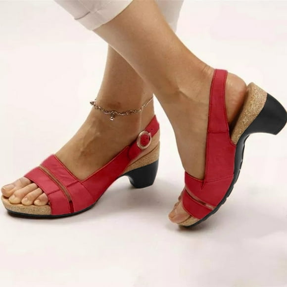 Dvkptbk Square Toe Low Heeled Sandals for Women Low Block Heels Sandals Open Toe Ankle Strap Chunky Heels Slip on Heeled Sandal Mule Heels for Party Wedding Dress Shoes - Summer