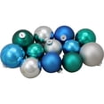 thumbnail image 3 of Northlight 96ct Blue and Silver 2-Finish Glass Christmas Ball Ornaments 3.25" (80mm), 3 of 3