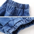 thumbnail image 6 of CPNG Girls Summer Jean Skirts Toddler Girls Solid Color Versatile Denim Skirt Stylish Elastic High Waist Jeans Skirt, 6 of 7