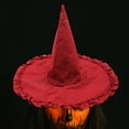 thumbnail image 3 of Wizard Wide Brim Headgear Pointed Top for , red, 35cm, 3 of 6