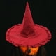 thumbnail image 4 of Sombreros de bruja para mujer, accesorios de cosplay de Halloween para brujas y magos adultos, lindos rojo, 4 of 7