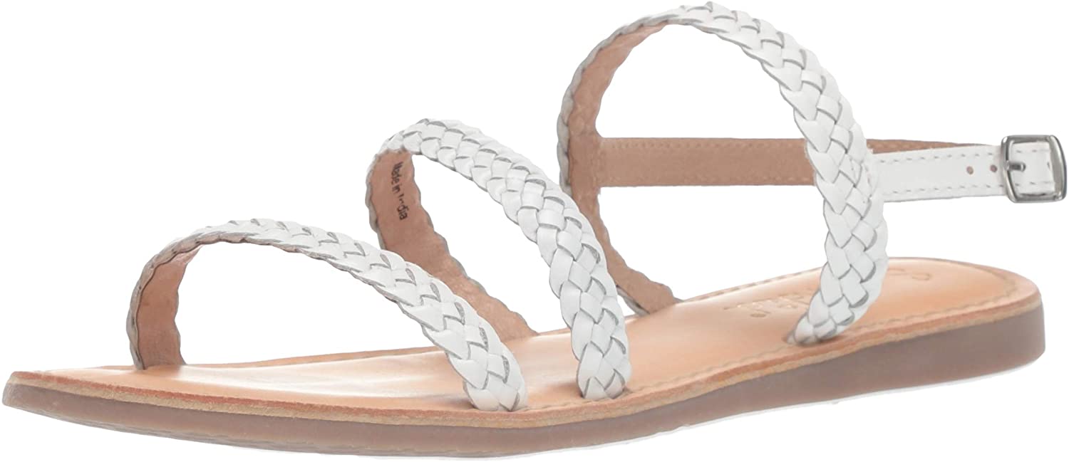 white braided flip flops