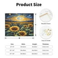 thumbnail image 2 of Lsque Starry Sky Moon Sunflower Print Wall Art – Decorative Picture for Living Room, Bedroom, and Office (Horizontal), 2 of 6