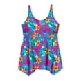 thumbnail image 2 of Swim 365 Women's Plus Size Longer-Length Handkerchief Hem Tankini Top, 2 of 6