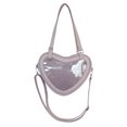 thumbnail image 1 of Guardurnaity Bolso bandolera de gran capacidad con diseño de corazón para estudiantes universitarios japoneses, con correa ajustable y múltiples Bolsas de mensajero y de hombro púrpura, 1 of 6