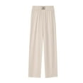 thumbnail image 3 of Womens Pants, Drape High Rise Pull-On Stretch Pants (Beige L), 3 of 3