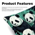 thumbnail image 2 of Panda Velvet Throw Pillow Covers Set of 2 - Unique Patterns, 16x16/18x18/20x20 Inches,for Home Decor, Sofa, Bed - Pillow Inserts Included, 2 of 6