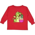 thumbnail image 3 of Inktastic Dragon Cupcake 3rd Birthday Boys or Girls Long Sleeve Toddler T-Shirt, 3 of 5