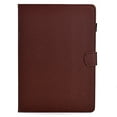 thumbnail image 3 of ELEHOLD Leather Wallet Case For iPad 6th Generation Fiber Pattern Lightweight Folio Stand Cover, Auto Sleep&Week Function, Full Body Protection, Brown, 3 of 9