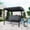 Gray, variant on 3-Seater Garden & Patio Swing Chair, Reclining Convertible Bed with Adjustable Canopy, Thick Cushions, Backyard and Porch Outdoor Seating, 750 lbs Load