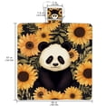 thumbnail image 2 of Panda Extra Large Canvas Beach Blanket for Picnic, Outdoor Camping, and Travel - Waterproof, Sandproof, and Durable Mat - Foldable Family Size Mat with Carry Bag - 79" x 83", 2 of 6