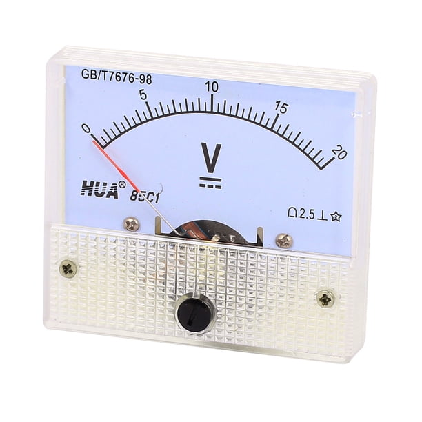 Medidor de voltaje analógico de panel DC 0-20V, voltímetro, indicador 85C1