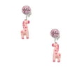 thumbnail image 2 of Delight Jewelry Resin Pink Geronimo the Giraffe Pink Crystal Clip on Earrings, 2 of 5