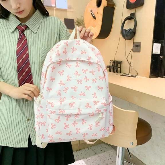 3 PC Backpacks for Womens Cute Comfy Everyday Set Lightweight Casual High College Daypack