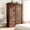 47.2in Brown, variant on JassmiPkwy 70" Tall 4 Door Farmhouse Armoire Wardrobe Closet Cabinet with 3 Drawers, Hanging Rod,  White