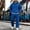 Dark Blue, variant on Men Two-piece Sportswear Tracksuits Sets Solid Casual Hooded Sweatshirt Long Pants Sets for Man Fall Winter
