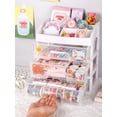 thumbnail image 4 of 1pc Large Capacity Desk Organizer With Multiple Drawers, Dustproof Transparent Design, Simple Storage Rack, Multi-Functional Desktop Shelf For Makeup, 4 of 5