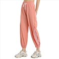 thumbnail image 3 of Pantalones Deportivos de Senderismo para Mujer, de Secado Rápido, con Cordón Ajustable, para Viajes Al Aire Libre, Yoga y Fitness. Rosa Peonía L, 3 of 8