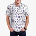 thumbnail image 1 of Fotbe Lavender Bicycle Camiseta Polo de Golf para Hombre con Estampado – Camisa Deportiva Transpirable con Cuello Abotonado-4X-Large, 1 of 6