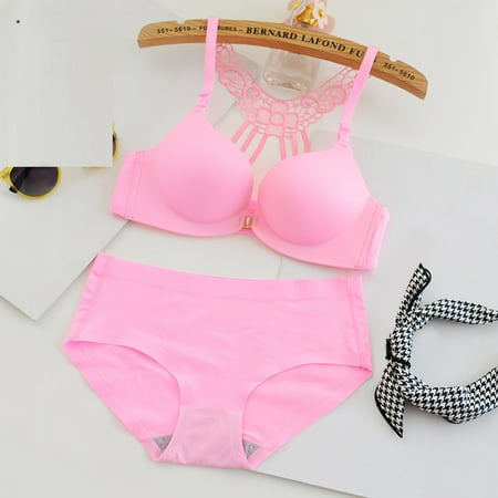 

Women Sexy Fashion Leopard Print Beautiful Back Lace Bra Non-marking Bra Suit