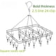 thumbnail image 3 of Estante de secado de calcetines de acero inoxidable con múltiples clips, estante de secado de calcetines sólido con 20 clips, estante de secado de múltiples cabezales, 3 of 5