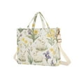 thumbnail image 7 of FORMRS Womens Corduroy Tote Bag Crossbody Shoulder Handbag with Pocket, Floral Rabbit, 7 of 7