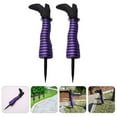 thumbnail image 4 of 2 Pcs Halloween Wicked Witch Legs with Stakes Decoration, Yard Witch Legs Decorations Halloween Decoration, Halloween Outdoor, Lawn, Yard and Patio Decor (Purple Black), 4 of 4