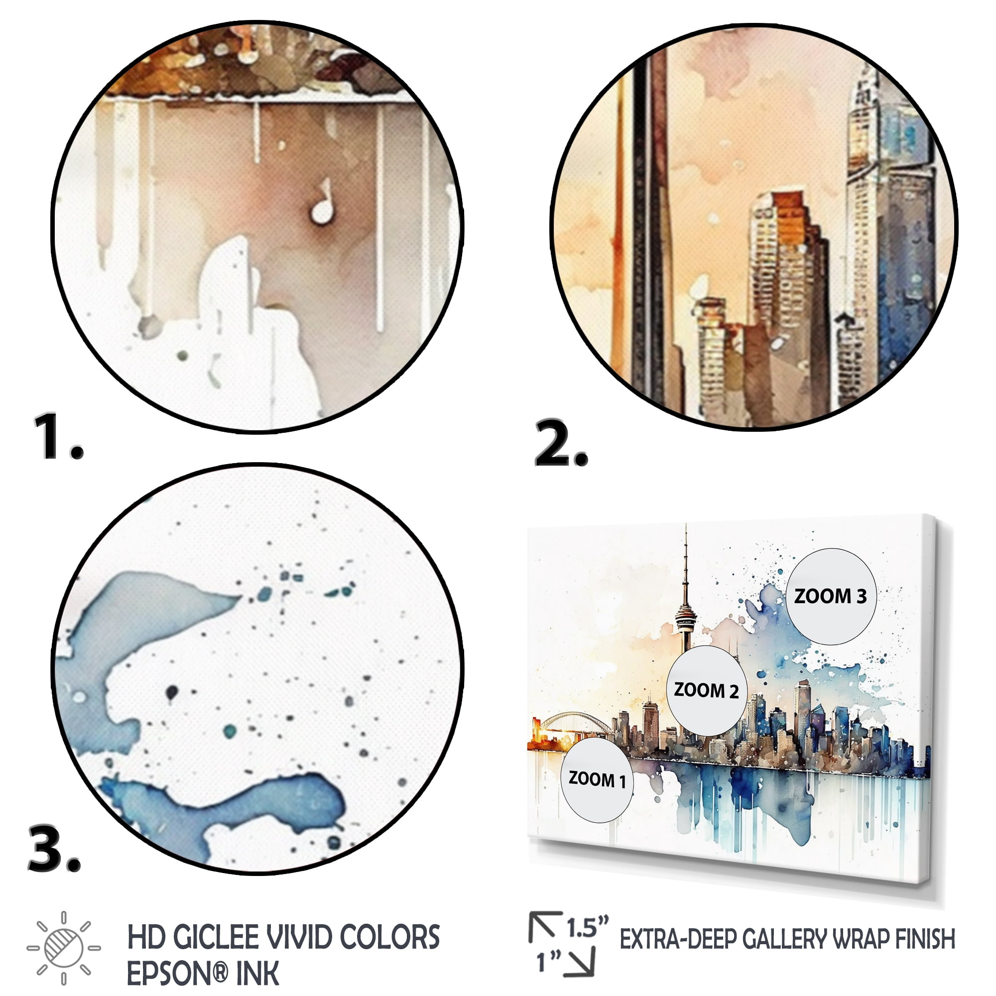 Designart Toronto Skyline I Canvas Wall Art