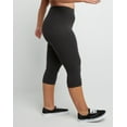 thumbnail image 3 of Hanes Just My Size Women's Stretch Jersey Capri Leggings, 19.5" (Plus ) Black 2X, 3 of 7