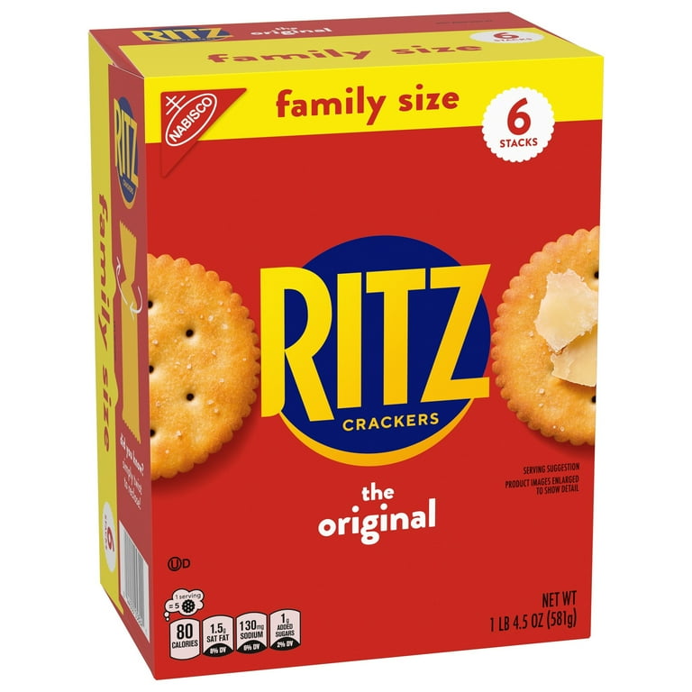 RITZ Original Crackers, Family Size Snack Package, 20.5 oz