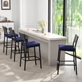 thumbnail image 6 of Crestlive Products Outdoor Bar Stools Set of 4, Patio Counter Height Barstools with Cushions, Outdoor Bar Chairs with Back & Footrest for Deck, Patio, Backyard, Garden, Poolside, Navy Blue, 6 of 7