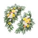 thumbnail image 2 of 2 piezas de arco de flores para boda, estilo bohemio, versátil, decoración floral Amarillo Blanco, 2 of 9