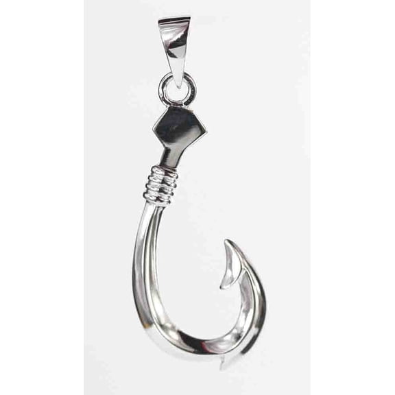 R.H. Jewelry Sterling Silver Hawaiian Fish Hook Pendant