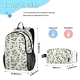 thumbnail image 2 of ALAZA Leaf Green School Backpack Lunch Box Set Student Bookbag, 2 of 7