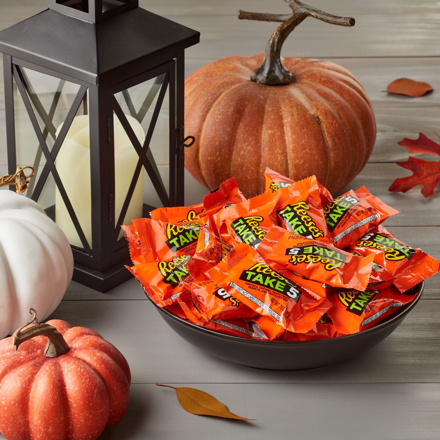 Reese's Take 5 Pretzel, Peanut and Chocolate Snack Size Halloween Candy, Bag 11.25 oz (Pack of 8)