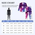 thumbnail image 4 of Fotbe Dual Skulls Colorful Fusion Pattern Long Sleeve Pajama Set for Men,Sleepwear Set,2-piece Loungewear Set,Soft PJs Comfy Nightwear with Pockets-Large, 4 of 7