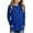 Blue, variant on Girls Long Sleeve Top With Side Pocket Soft Breathable Fabric Casual Comfortable Girls Long Sleeve Shirts For Play And School Khaki,13-14 Years