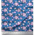 thumbnail image 1 of Soimoi Rayon Fabric Leaves & Rose Floral Printed Craft Fabric by the Yard 56 Inch Wide, 1 of 3