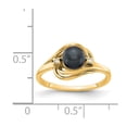 thumbnail image 2 of Solid 14k Yellow Gold 5.5mm Black Freshwater Cultured Pearl VS Diamond Ring Band Size 6 (.03 cttw.), 2 of 3