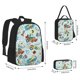 thumbnail image 2 of Disketp Cartoon Car Racing Mochila Estampada de Gran Capacidad con Lonchera y Estuche, Set de 3 Piezas para Estudiantes, 2 of 7