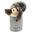 thumbnail image 1 of Marioneta de mano Folkmanis con forma de mapache en cubo de basura para niños, 1 of 3