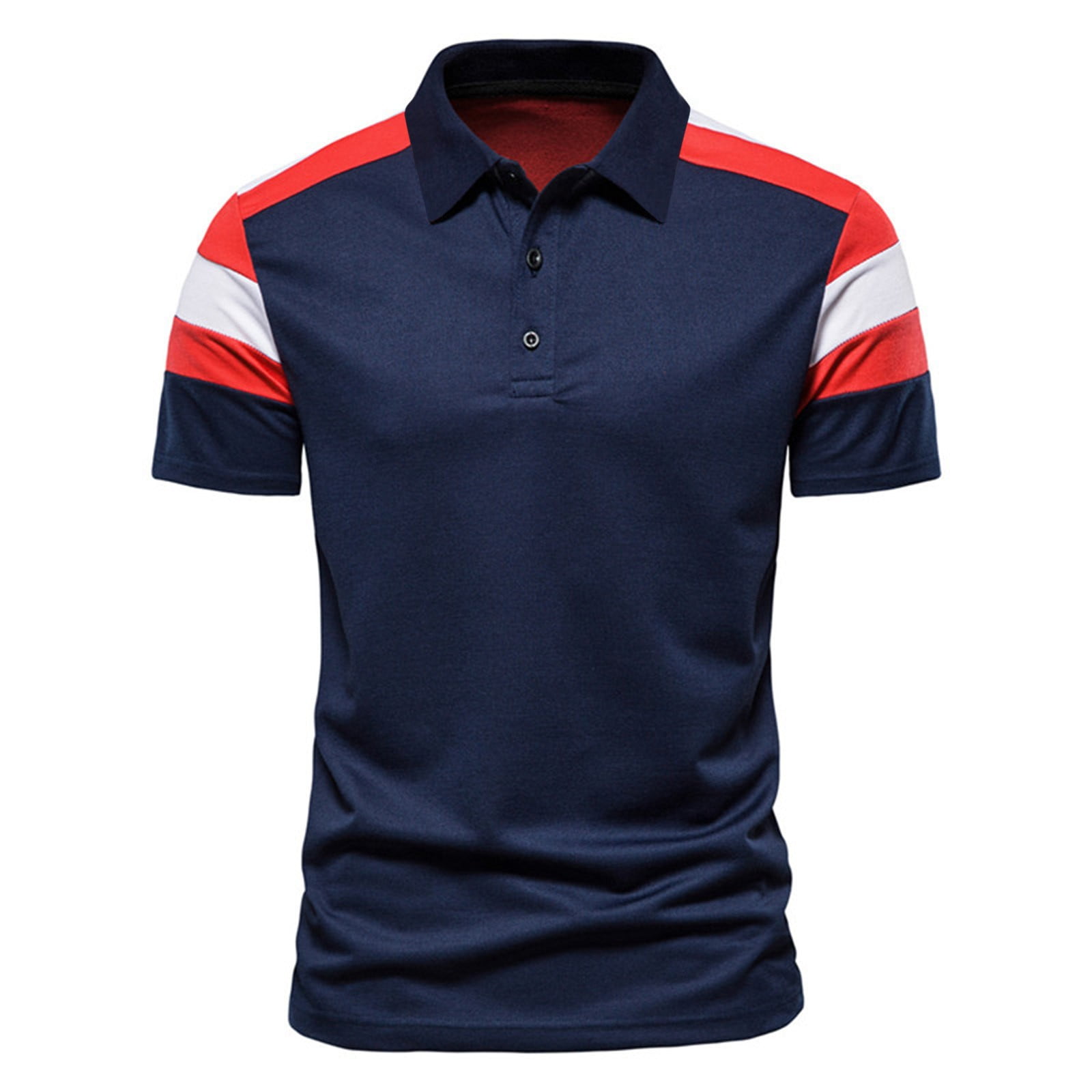 outfmvch polo shirts for men summer three-color stitching short-sleeved ...